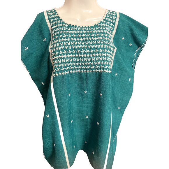 Oaxaca Artisan Hand-loomed Embroidered Blouse Guelaguetza Lobster Ethical Animal - Picture 9 of 9